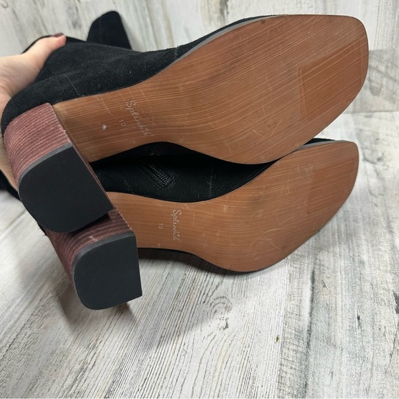 NEW Splendid Gladis Leather Upper Suede Scrunch Block Heel Boots #909 - Picture 11 of 12